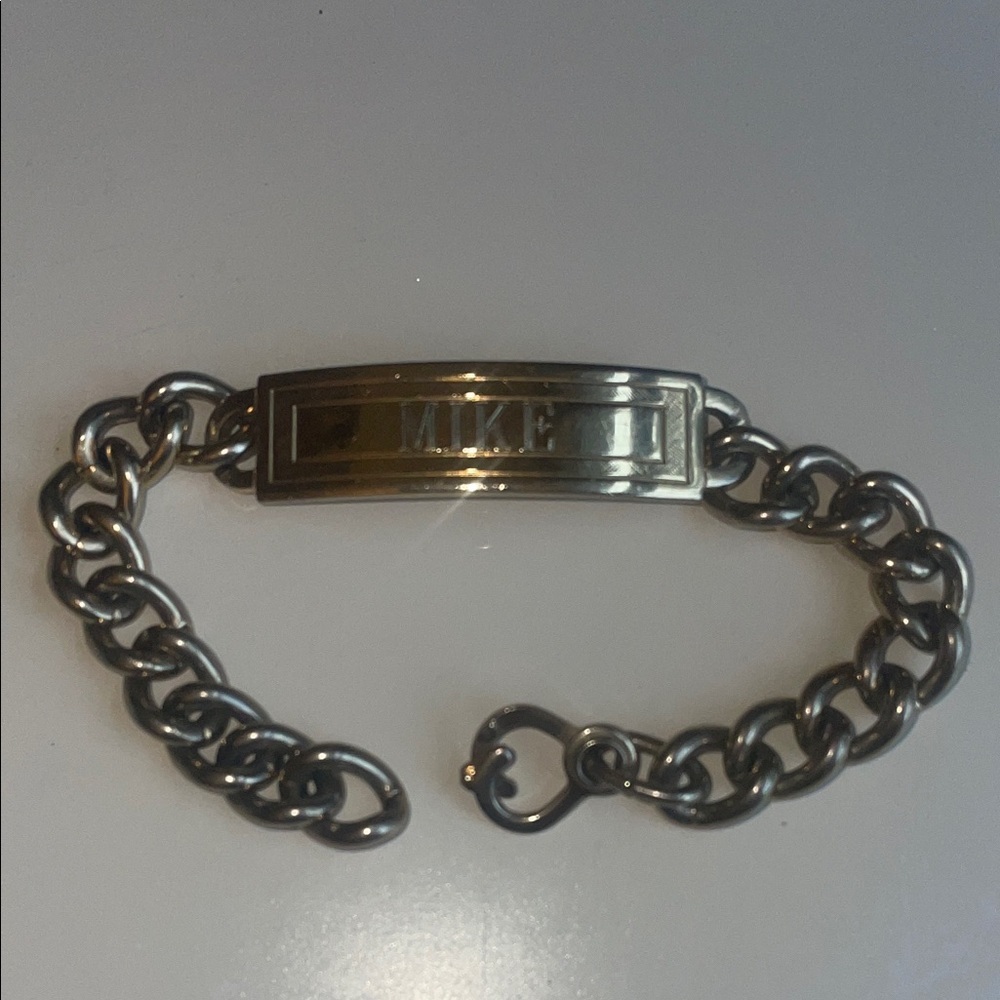 Men's Silver and Gold Chain Bracelet - MIKE - Speidel USA